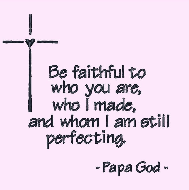 Be faithful to who you are - Cross with Heart