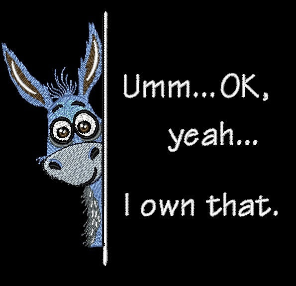 I own that - Peeking Donkey