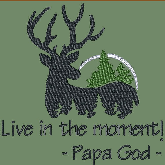 Live in the Moment - Deer Silhouette
