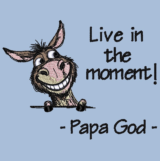 Live in the moment - Smiling Donkey