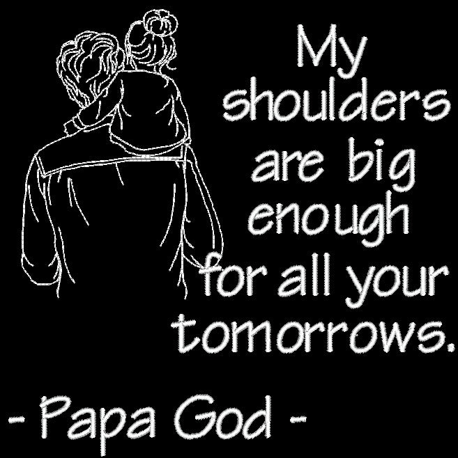 My shoulders are big enough - Carrying child