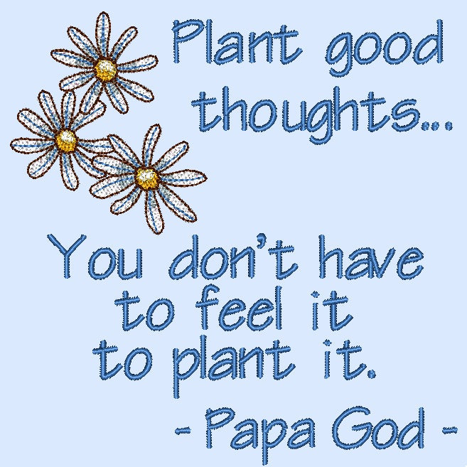 Plant good thoughts - Blue Daisies