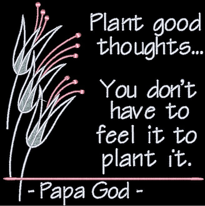Plant good thoughts - Pink Wildflower