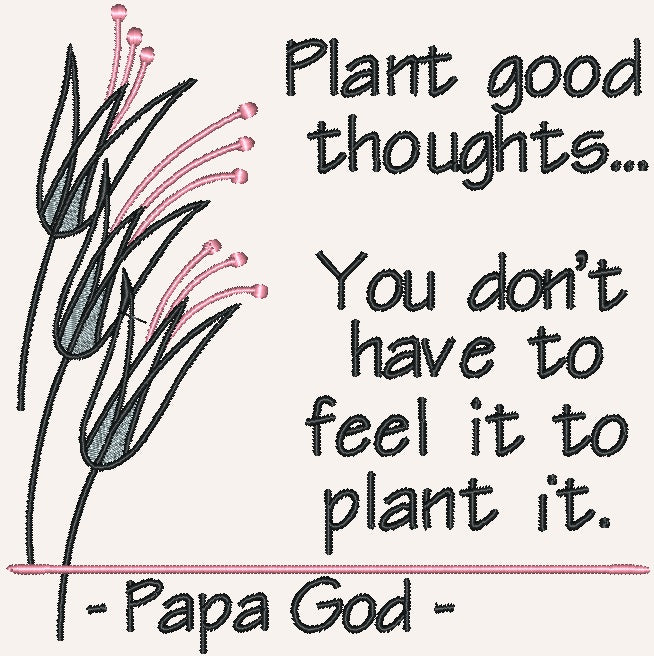 Plant good thoughts - Pink Wildflower