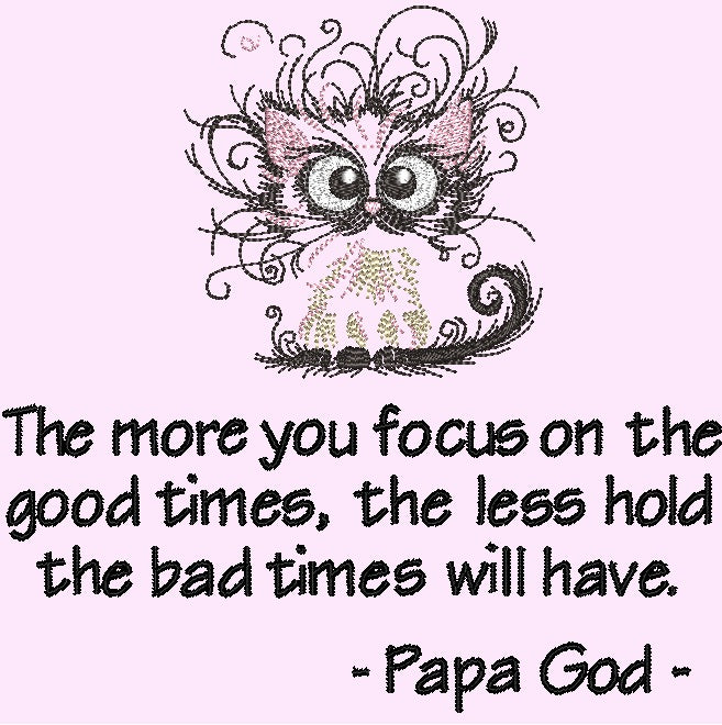 The more you focus - Pink Fraz Cat