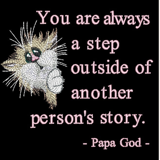 You are always a step - Peeking Cat