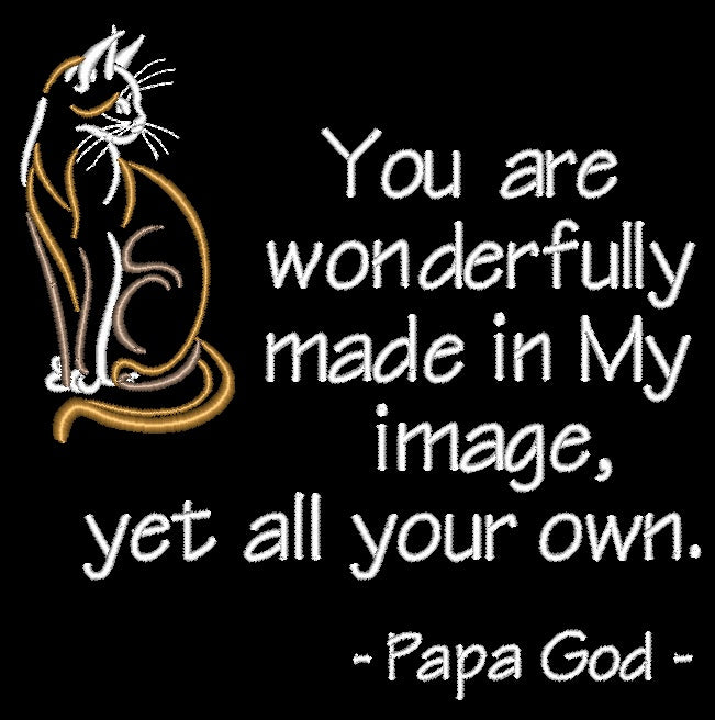 You are wonderfully made - Linear Cat