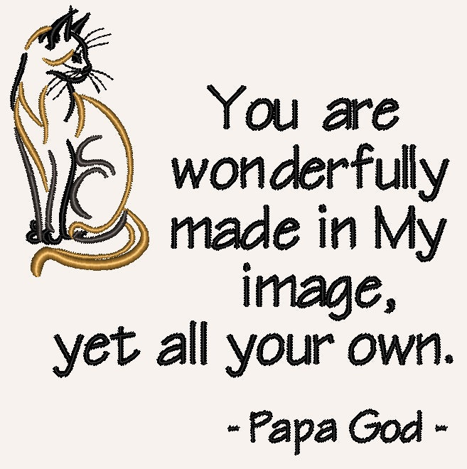 You are wonderfully made - Linear Cat