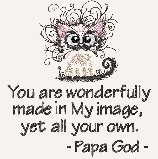 You are wonderfully made - Pink Fraz Cat