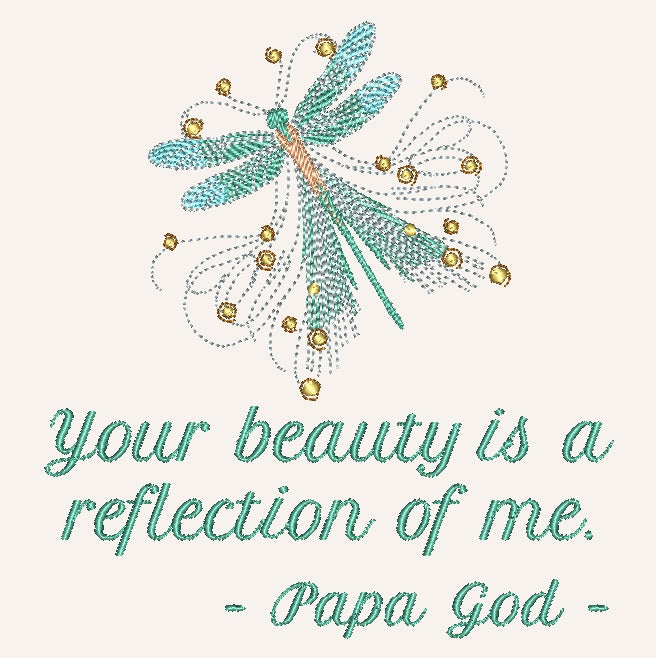 Your beauty is a reflection - Dragonfly